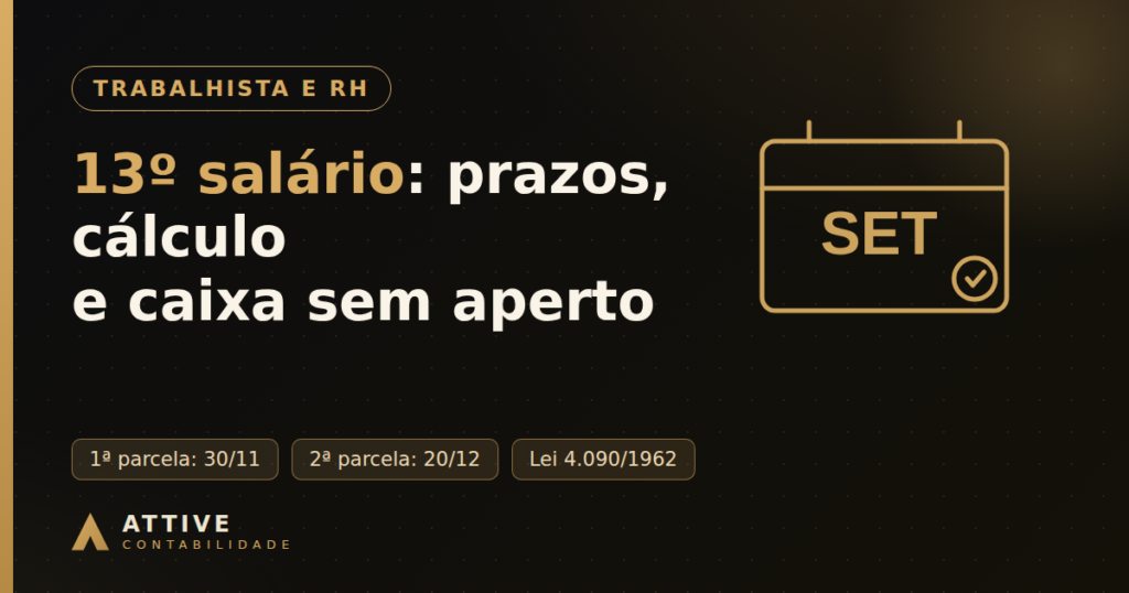 Calendário de dezembro ilustrando os prazos do décimo terceiro salário