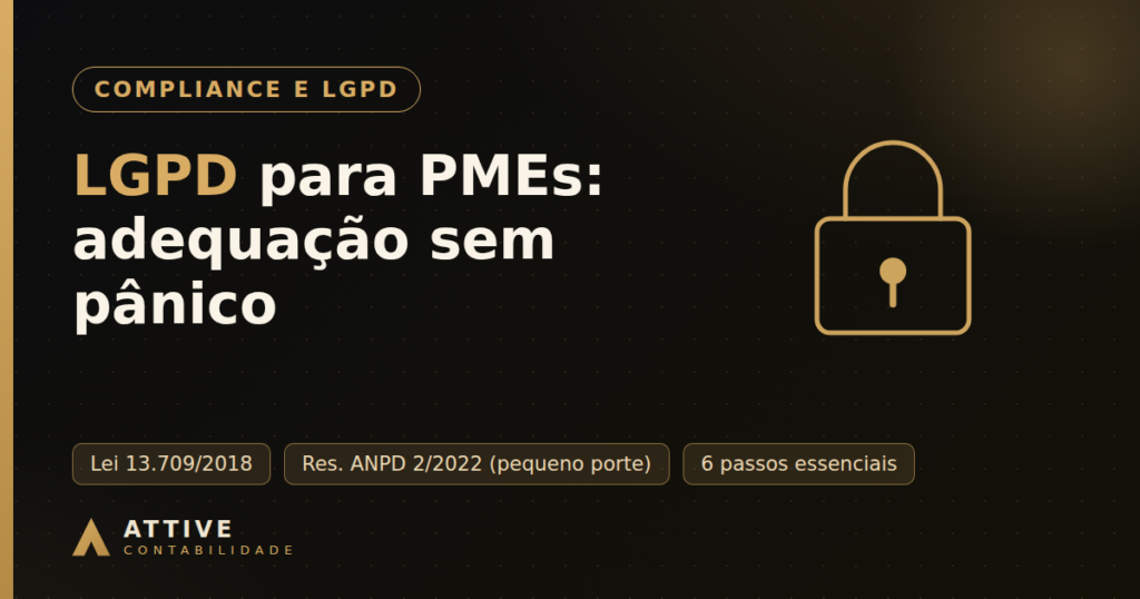 Cadeado ilustrando a adequação de pequenas empresas à LGPD