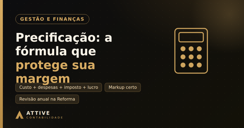 Calculadora ilustrando a formação de preços de produtos e serviços