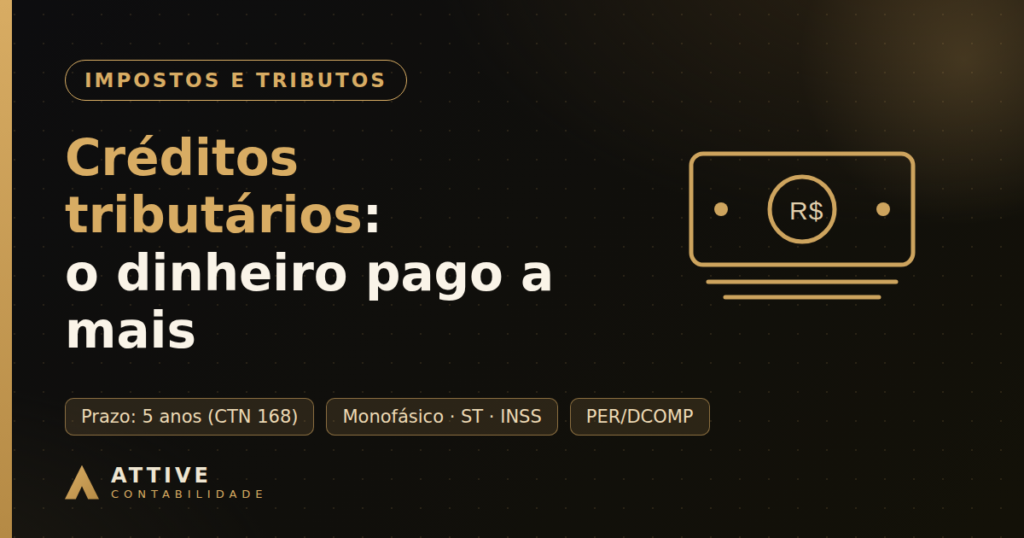 Dinheiro ilustrando a recuperação de créditos tributários pagos a maior