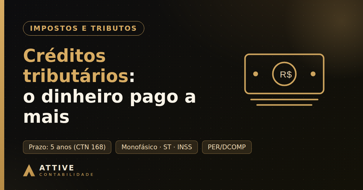 Recuperação de créditos tributários: o dinheiro que sua empresa pagou a mais (e pode pedir de volta)